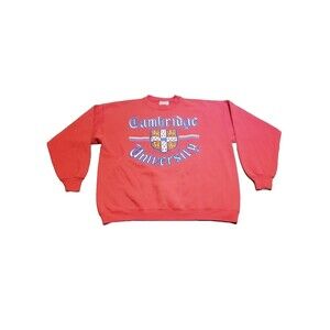 Hanes Heavyweight Sweatshirt Cambridge University Size XL Vtg Made In USA 1980's